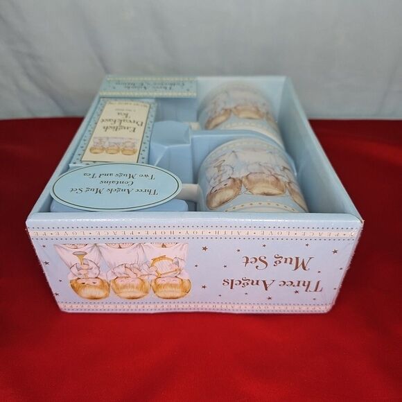 Angels Coffee Mugs Cups English Breakfast Tea Bags Blue Collectors Edition - Picture 5 of 8